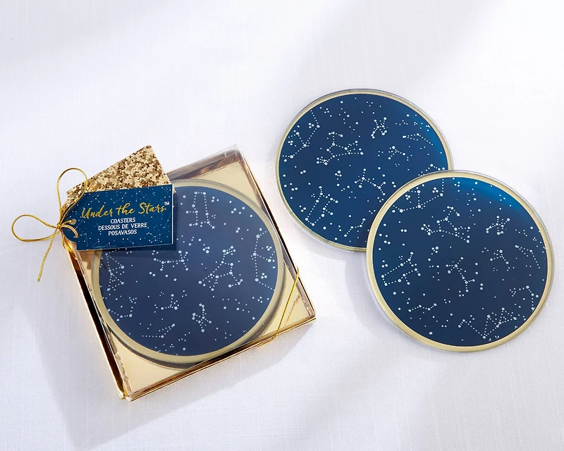 Kate Aspen® Under the Stars Glass Coaster Sets, 4ct.