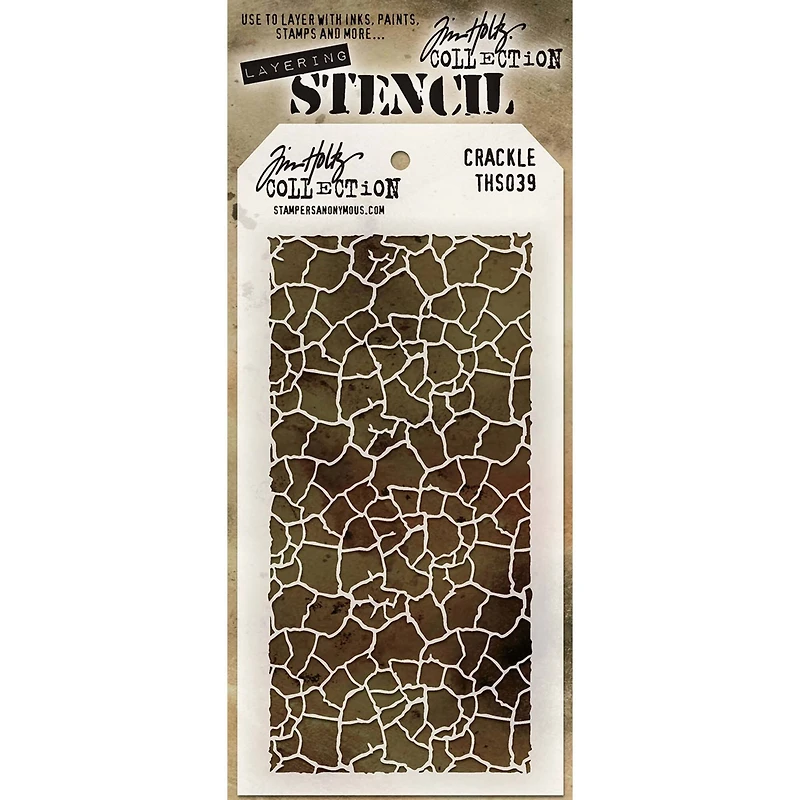 Stampers Anonymous Tim Holtz® Crackle Layered Stencil