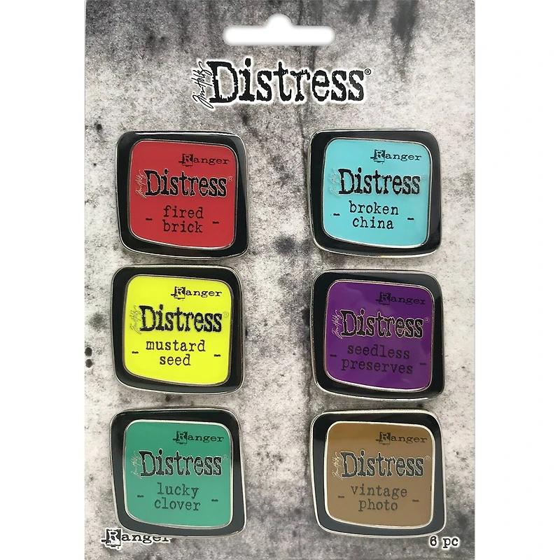 Tim Holtz® Distress Enamel Collector Pin Set No. 2