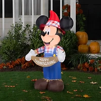 3.5ft. Airblown® Inflatable Thanksgiving Mickey as Scarecrow 