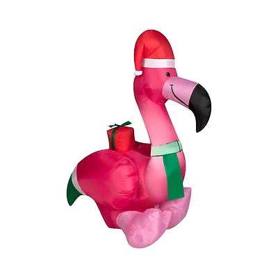 3.5ft. Airblown® Inflatable Christmas Flamingo