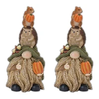 11" Stacking Gnome with Animals Figurine, 2ct.
