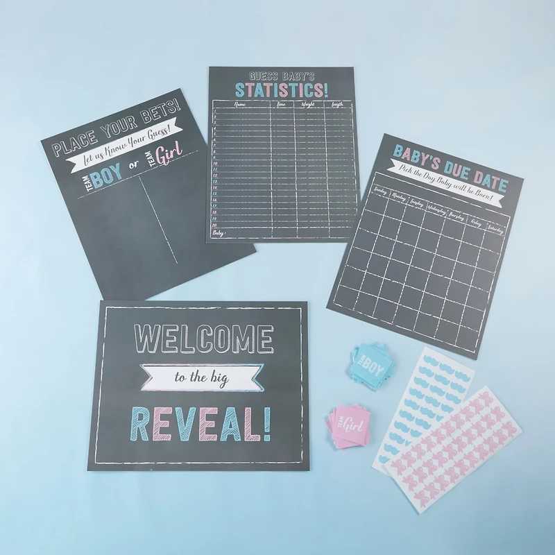 Kate Aspen® Gender Reveal Baby Shower Game Set