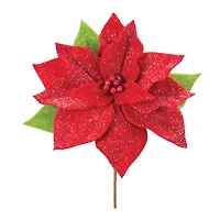 Classic Red Poinsettia Flower Stems, 2ct.