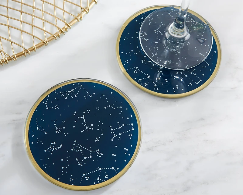 Kate Aspen® Under the Stars Glass Coaster Sets, 4ct.
