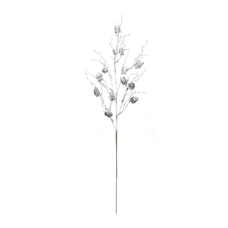 Frosted White Pinecone Twig Sprays, 6ct.