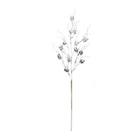 Frosted White Pinecone Twig Sprays, 6ct.