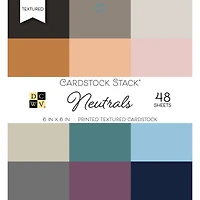 DCWV® 6" x 6" Neutrals Cardstock Stack®, 48 Sheets