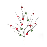 Red & Green Sleigh Bell Twig Branches, 6ct.