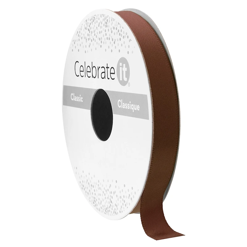 3/8" x 15yd. Coffee Brown Ribbon by Celebrate It® Classic