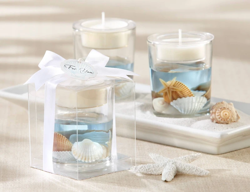 Kate Aspen® Seashell Gel Tea Light Holders, 4ct.