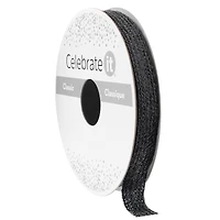 3/8" x 5yd. Black Woven Ribbon by Celebrate It™ Classic