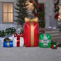 4.4ft. Airblown® Inflatable Christmas Gift Box Scene