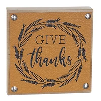 5" Give Thanks Harvest Sign Set