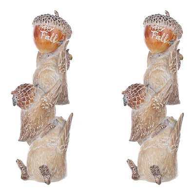 9" Harvest Bird Stack Figurine, 2ct.