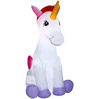 4.5ft. Airblown® Inflatable Christmas Unicorn