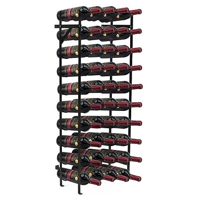 Sorbus Black -Bottle Freestanding Metal Wine Rack