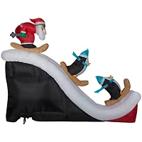 7ft. Airblown® Inflatable Christmas Santa Ski Scene