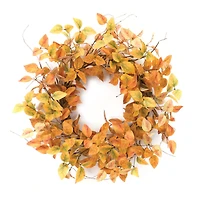21.5" Mixed Fall Foliage Wreath