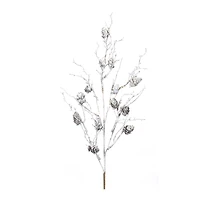 Frosted White Pinecone Twig Sprays, 6ct.