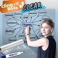 Clear Cling-rite Dry Erase Roll