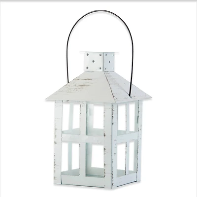 Kate Aspen® Extra Large Vintage White Distressed Lantern