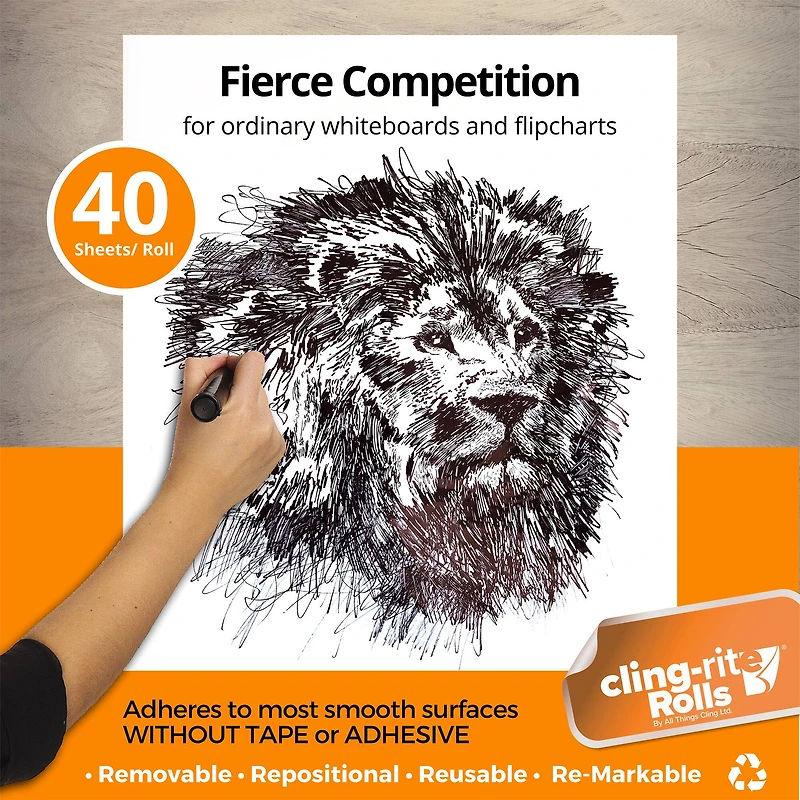 Cling-rite Dry Erase Economy Roll