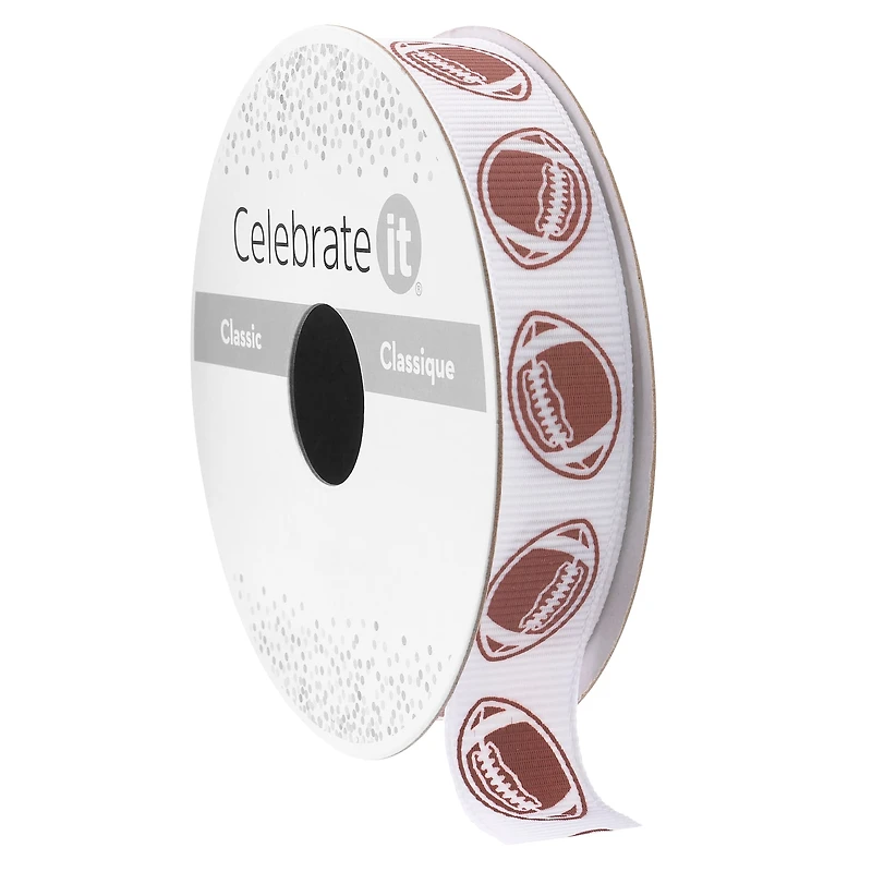 5/8" x 7yd. Football Ribbon by Celebrate It® Classic