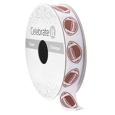 5/8" x 7yd. Football Ribbon by Celebrate It® Classic