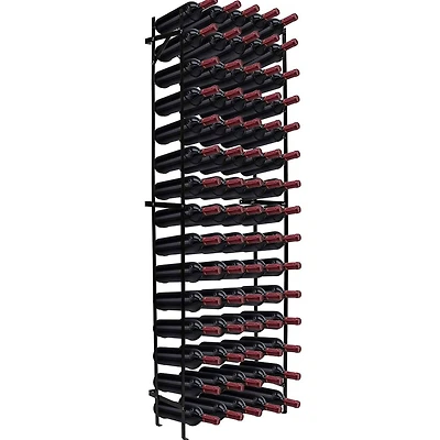 Sorbus Black 75-Bottle Freestanding Metal Wine Rack