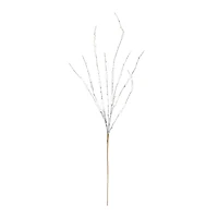 Silver Flocked Tinsel Branch, 12ct.