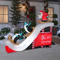 7ft. Airblown® Inflatable Christmas Santa Ski Scene