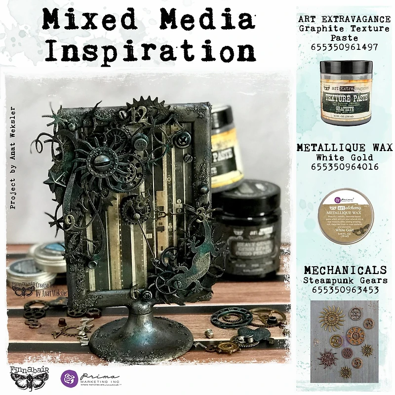 Finnabair® Mechanicals Steampunk Gears Metal Embellishments