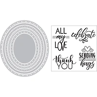 Sizzix® Framelits™ Layered Ovals Die & Stamp Set