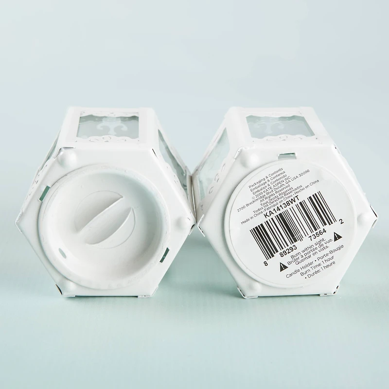 Kate Aspen® White Hexagon Mini Metal Lantern, 6ct.
