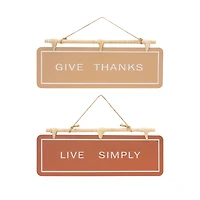 15.75" Hanging Fall Sentiment Sign Set