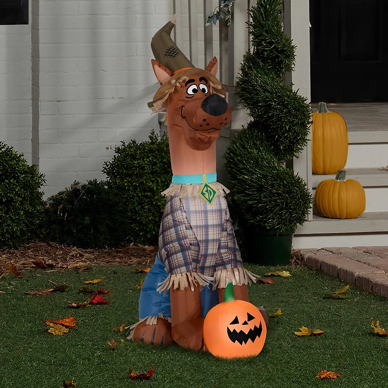 3.5ft. Airblown® Inflatable Halloween Scooby as Scarecrow