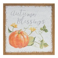 15.75" Autumn Blessing Pumpkin Sign, 2ct.
