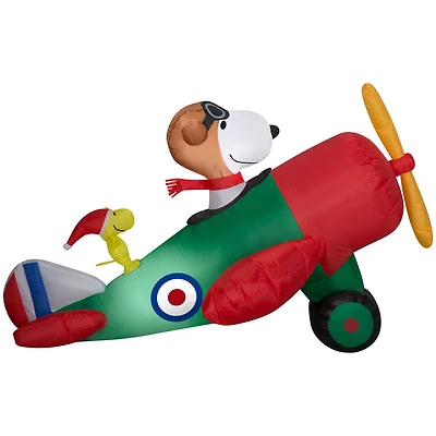 2.5ft. Airblown® Inflatable Christmas Snoopy in Airplane Scene