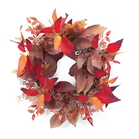 19" Mixed Fall Foliage Wreath