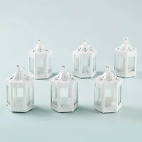 Kate Aspen® White Hexagon Mini Metal Lantern, 6ct.