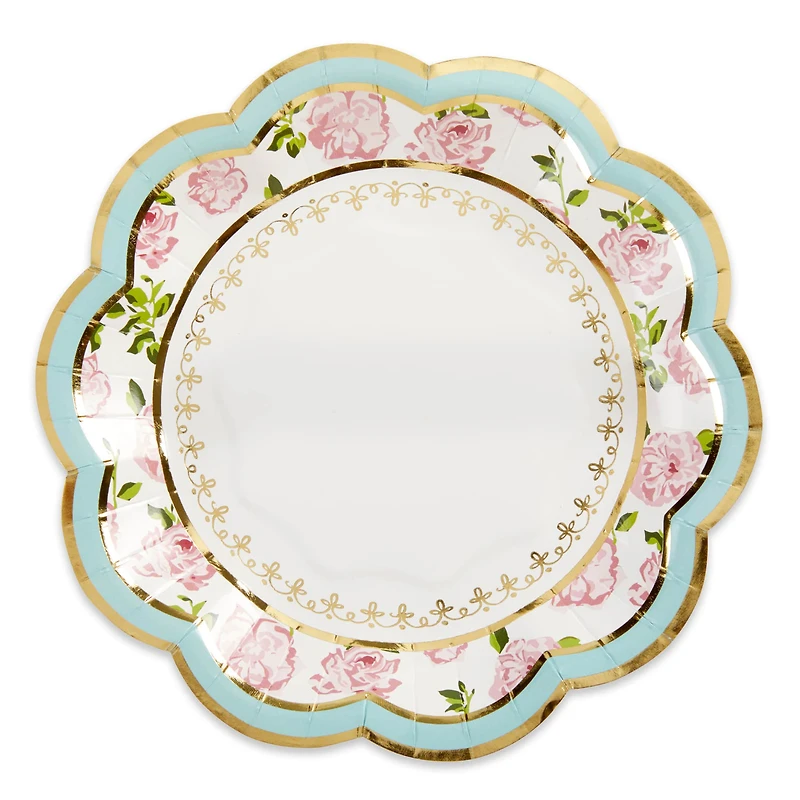 Kate Aspen® 7" Blue Tea Time Whimsy Paper Plates, 32ct.