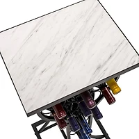 Sorbus White Marble 11-Bottle Wine Display Rack & Table