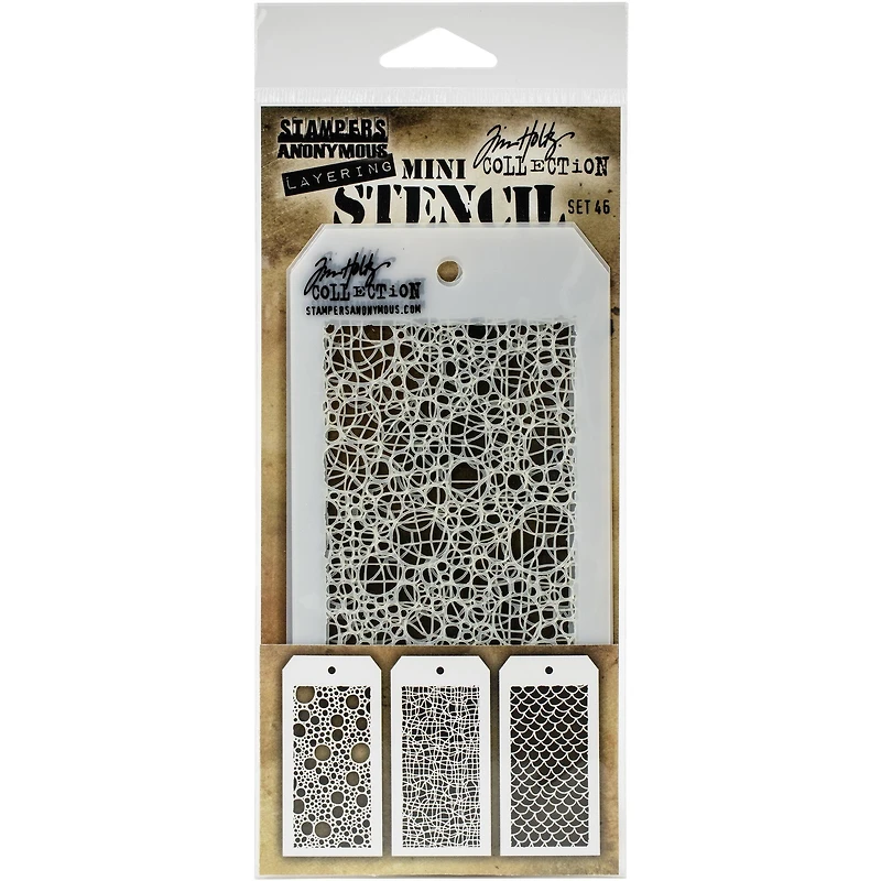 Stampers Anonymous Tim Holtz® Mini Layered Stencil Set No.46