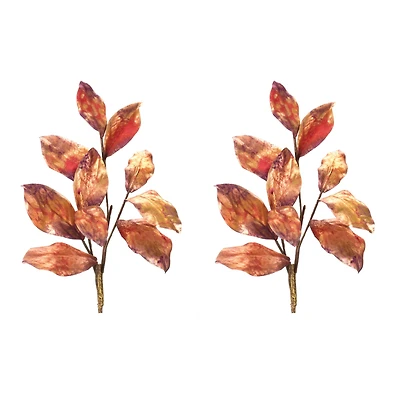 Metallic Harvest Leaf Sprays, 2ct.