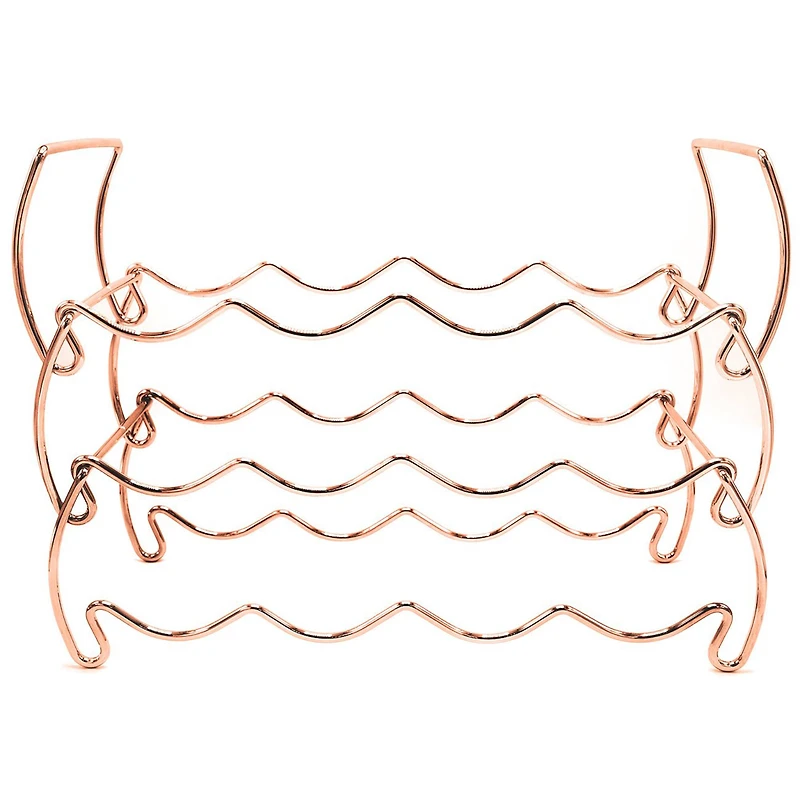 Sorbus 16" Copper Detachable 3-Tier Metal Wine Rack