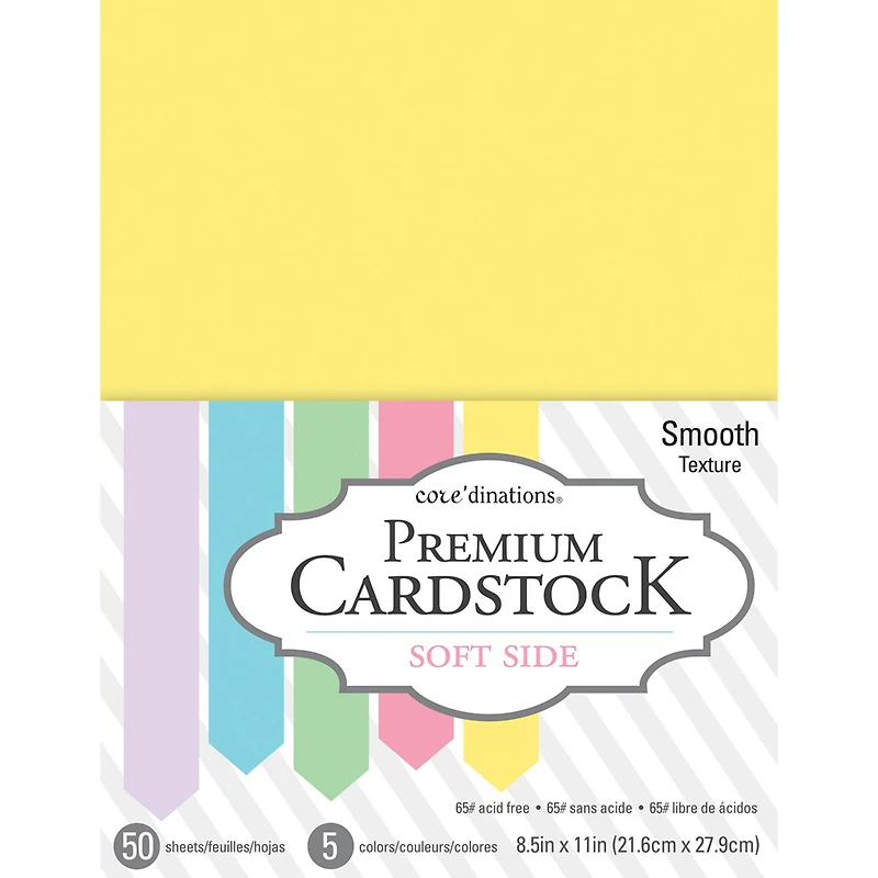 Core'dinations® 8.5" x 11" Smooth Cardstock, 50 Sheets