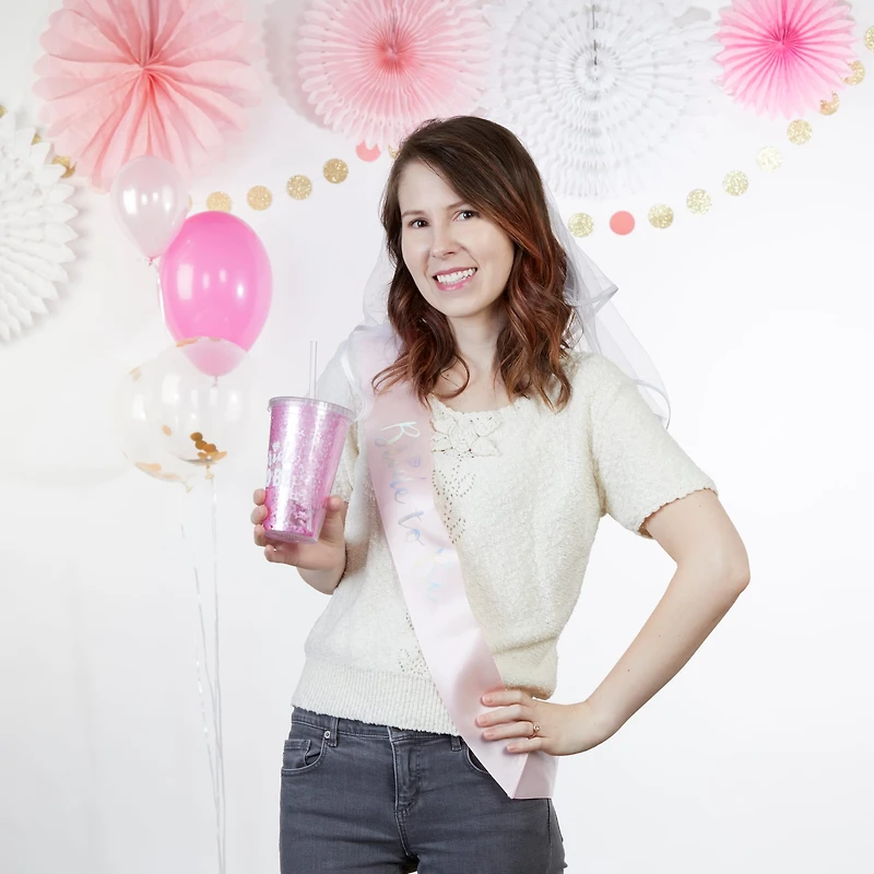 Kate Aspen® Bride To Be Bachelorette Gift Set with Veil and Tumbler