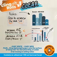 Clear Cling-rite Dry Erase Roll