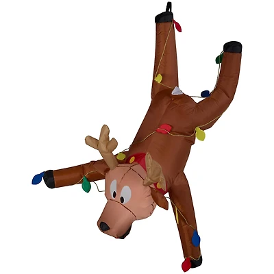 4ft. Airblown® Inflatable Gutter Hanging Reindeer